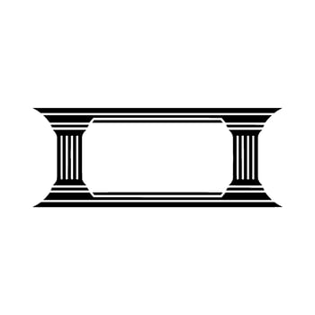 Geometric Temple Frame, Minimalist, Architecture vector