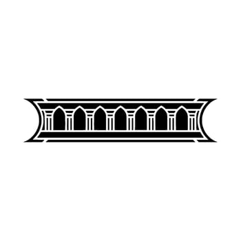 Art Deco Archway Ornament, Geometric, Minimalist vector