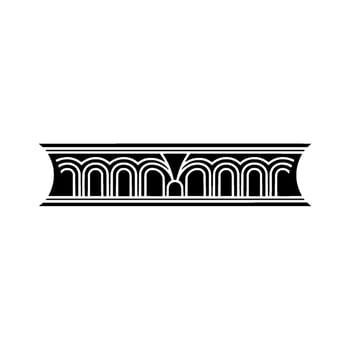 Art Deco Scroll Border, Geometric, Elegant Ornament vector