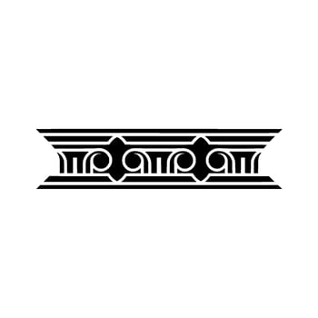 Art Deco Border, Geometric Ornamentation, Vintage Style vector