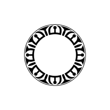 Intricate Tribal Circle, Minimalist, Symbolic Motif, Ornament vector