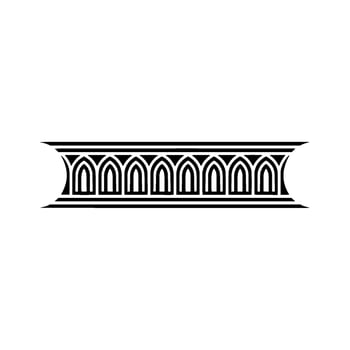 Art Deco Ornament Border, Geometric, Vintage Style, Decorative vector