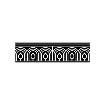 Geometric Deco Border, Illuminated Symmetry vector