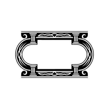 Elegant Deco Frame, Vintage Ornamentation, Classic, Ornament vector