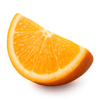 Fresh Orange Slice in 3D Design with Simple Composition png