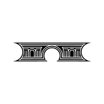 Geometric Portal, Minimalist, Abstract Symmetry vector