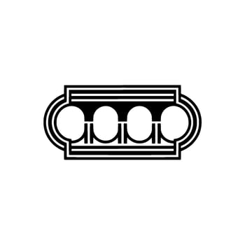 Art Deco Archway Emblem, Geometric, Vintage Style, Symmetry vector