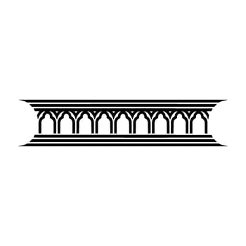 Gothic Arch Ornament, Minimalist, Architectural Detail, Linear vector