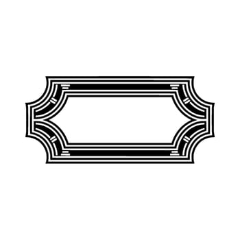 Art Deco Frame, Elegant Ornament, Geometric, Linear vector