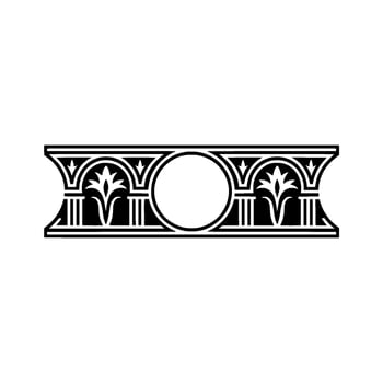 Art Deco Banding Ornament, Geometric vector