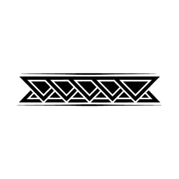 Geometric Deco Border Minimalist Black White vector