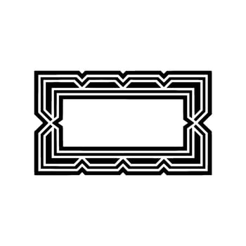 Art Deco Geometric Frame, Elegant Gradient Background vector