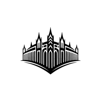Gothic Skyline Emblem, Minimalist Architecture vector