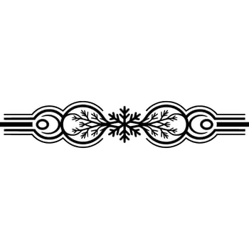 Elegant Winter Border, Deco Snowflake vector