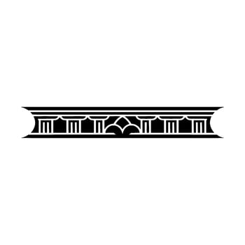 Art Deco Architectural Ornament, Geometric Border - Pattern vector
