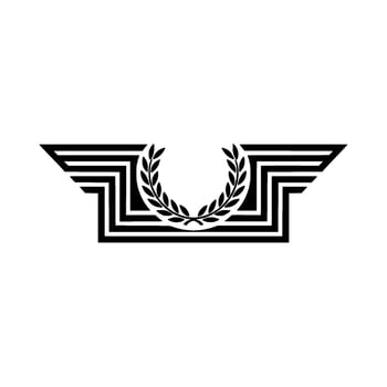 Geometric Wing Emblem, Vintage Style, Achievement Award vector