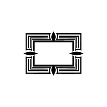 Art Deco Frame, Geometric Ornament, Vintage Element, Retro vector