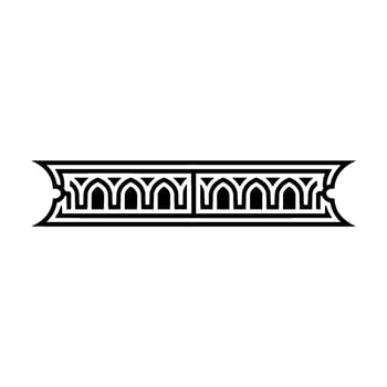 Intricate Archway Border, Vintage, Minimalist Ornamentation vector