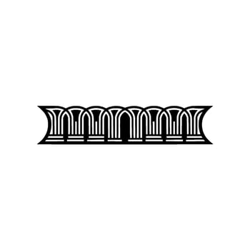 Art Deco Archway, Geometric Elegance, Linear vector