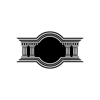 Classic Column Emblem, Elegant, Vintage Style vector
