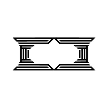Geometric Temple Frame, Minimalist, Geometry vector