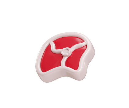 Clay beef cut model for crafts png