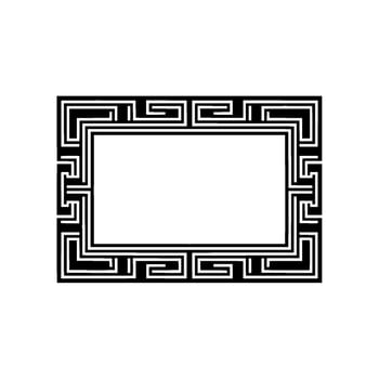 Intricate Greek Key Border, Minimalist, Geometric vector