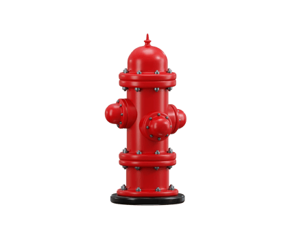 Red fire hydrant in urban environment png
