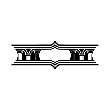 Art Deco Column Border, Elegant Element, Ornamentation vector
