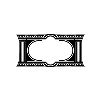 Art Deco Emblem, Elegant Framework, Minimalist vector