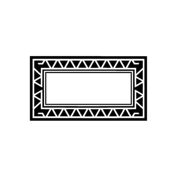Geometric Deco Frame, Minimalist, Blank Space - Border vector