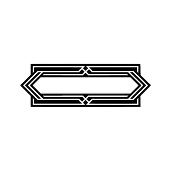 Art Deco Geometric Frame, Elegant Element - Line vector