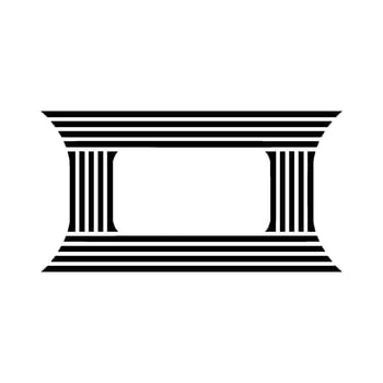 Geometric Frame, Classical Echo, Minimalist vector