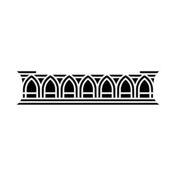 Art Deco Archway Border, Geometric Ornamentation - Line art vector