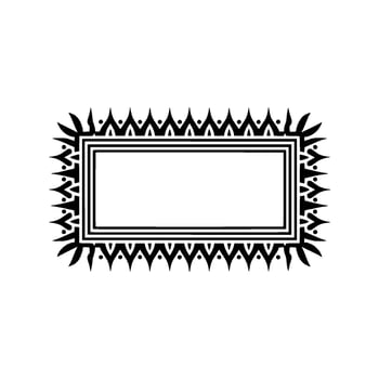 Intricate Tribal Frame, Elegant, Minimalist Background vector