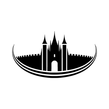 Regal Fortress Emblem, Medieval Symbolism vector