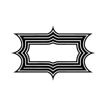 Geometric Deco Frame, Minimalist, Elegant Outline - Minimalism vector