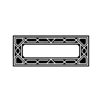 Art Deco Frame, Geometric Ornament, Elegant Reflection vector