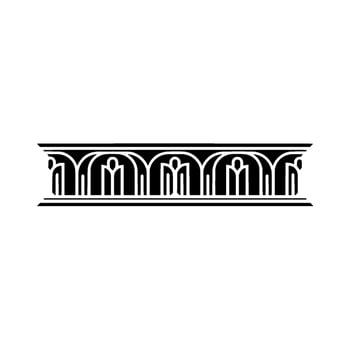 Art Deco Ornament Border, Geometric , Elegant Detail, Minimalism vector