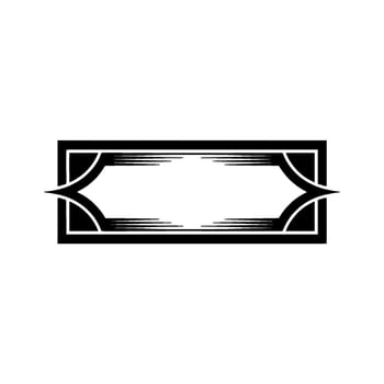 Geometric Deco Frame, Minimalist , Vintage Elegance vector