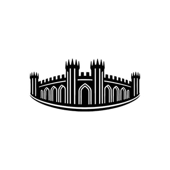 Stylized Fortress Emblem, Protective Shield vector