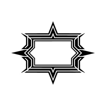 Geometric Starburst Emblem, Minimalist - Star vector
