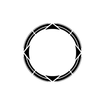 Geometric Circle Frame, Minimalist, Modern Emblem, Outline vector