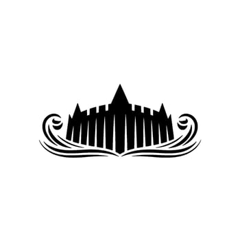 Regal Crest Architectural Emblem of Power and Elegance vector