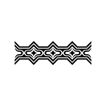 Geometric Tribal Border, Minimalist - Line vector