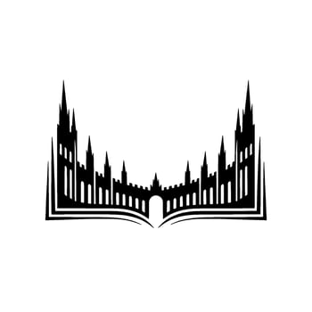 Architectural Narrative Castle Within a Book vector