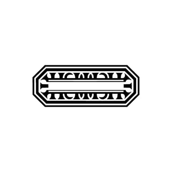 Geometric Deco Emblem, Vintage Style, Minimalist, Monogram vector