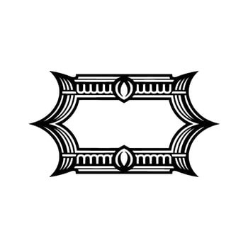 Art Deco Frame, Geometric Ornamentation, Vintage, Ornament vector