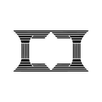 Geometric Temple, Minimalist , Abstract Architecture vector
