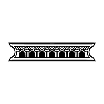 Art Deco Ornament Border, Geometric , Classic Elegance vector